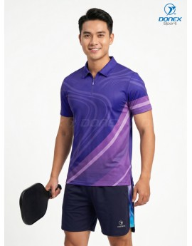 Áo thể thao nam MC-9166-09-01 Tím phối trắng